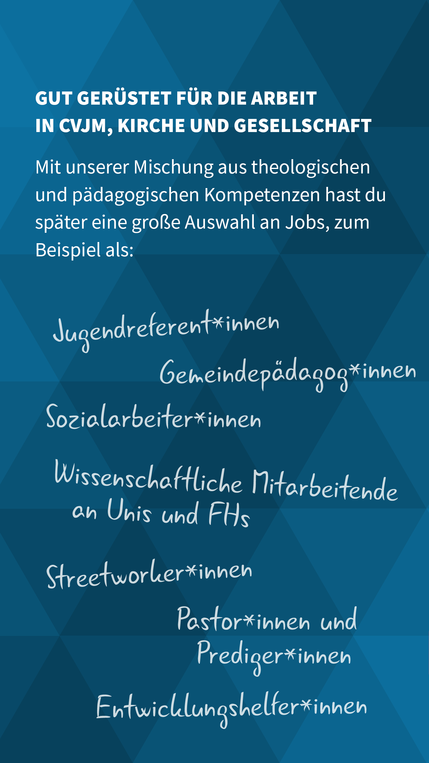 InfoMaterial CVJMHochschule