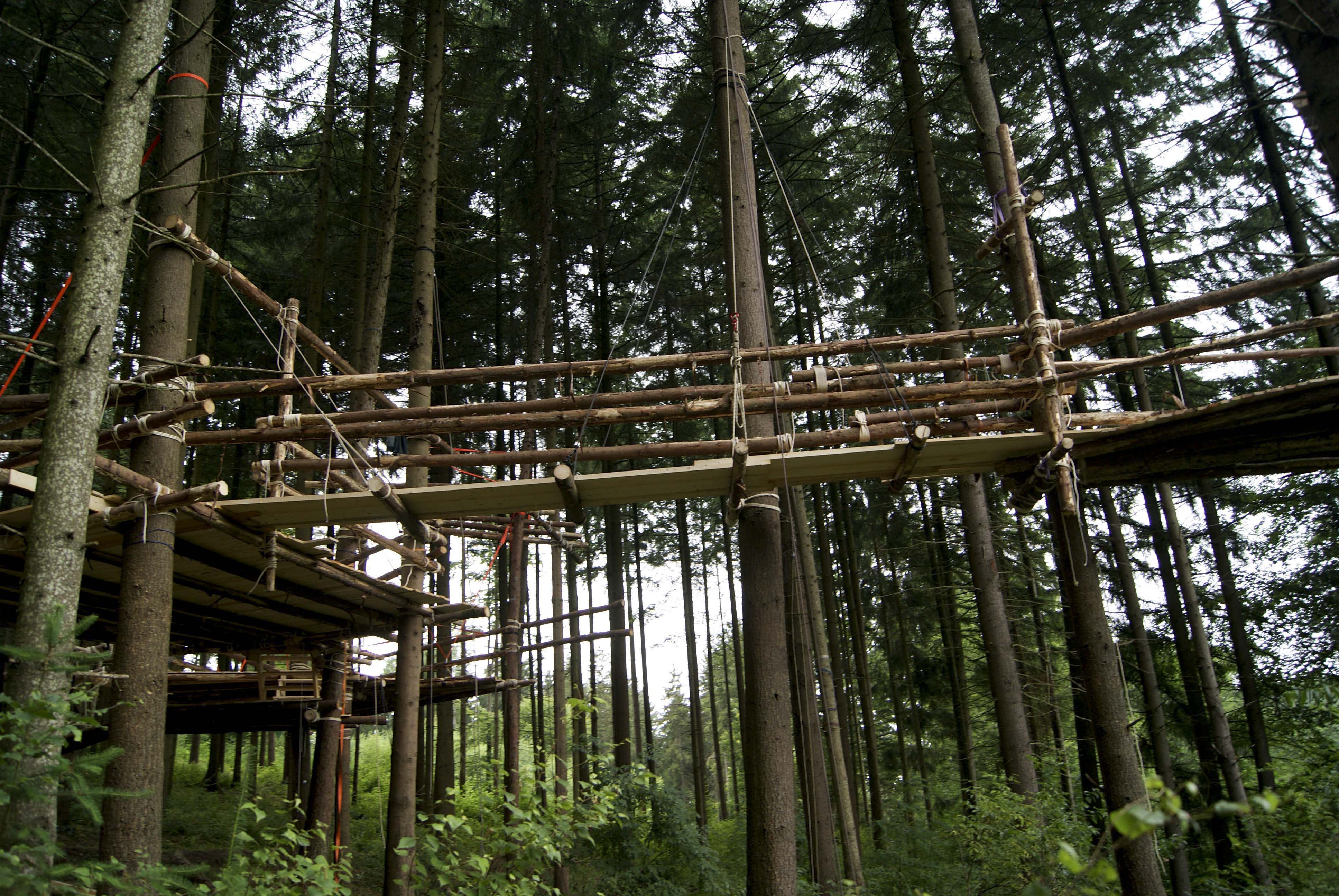 Fertig gebaute Brücke