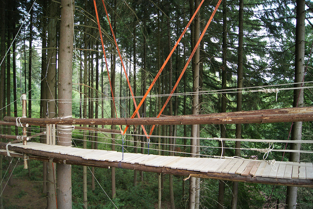 Brücke mit V-Verstärkung