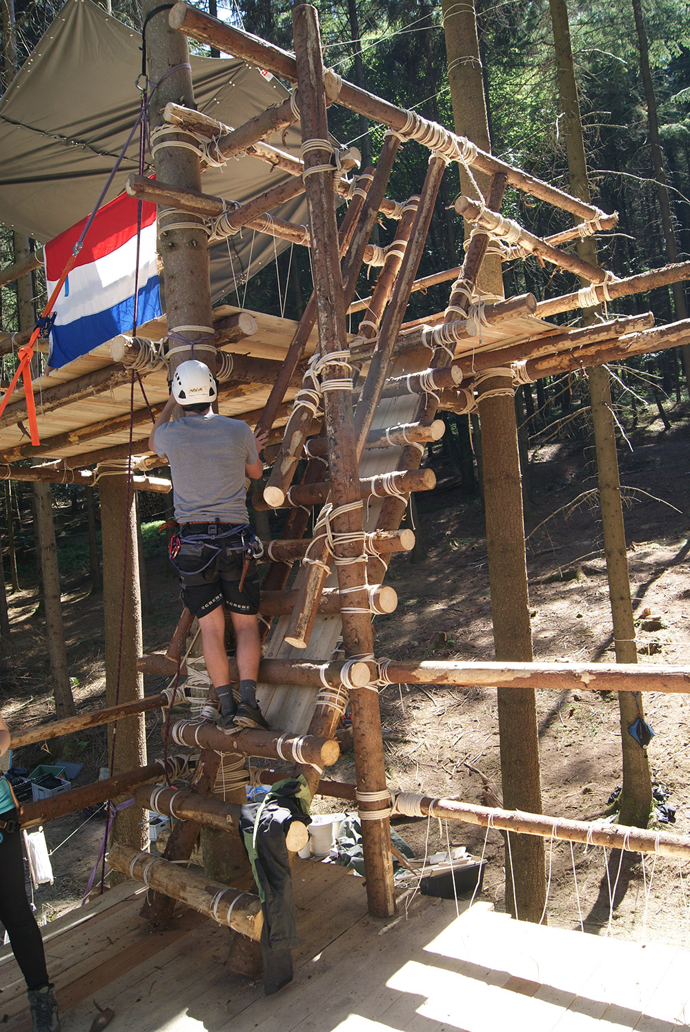 Leitertreppe im baumhaus