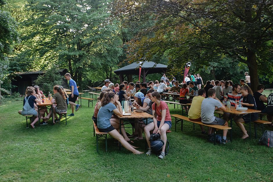 Erholung beim gemeinsamen Essen 