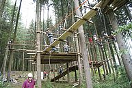 Sicht auf die Unterseite der Brücke