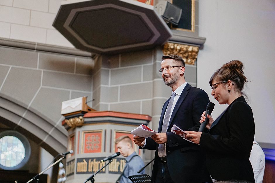 Prof. Dr. Rüdiger Gebhardt und Tabea Wichern