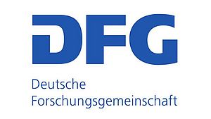 Logo der Deutsche Forschungsgesellschaft mit den Buchstaben DFG im Großdruck in blau
