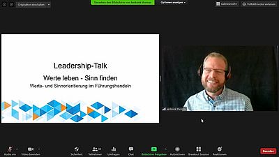 Thomas Kerksiek während des Leadership-Talks